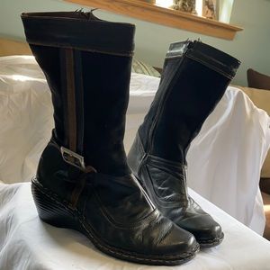 Lasen Black Leather Boots